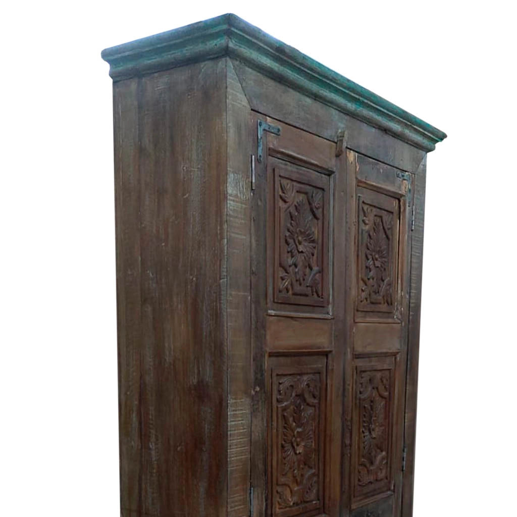 Armadio in legno marrone 122x45x220h