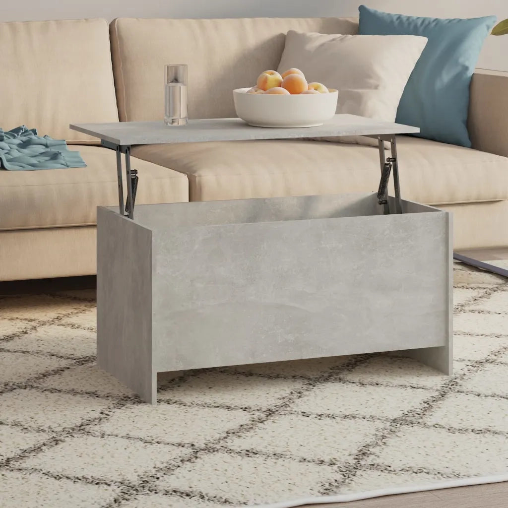 Tavolino da salotto | Tavolino da caff¨¨ | Tavolino da Soggiorno Grigio Cemento 102x55,5x52,5 cm in Legno Multistrato