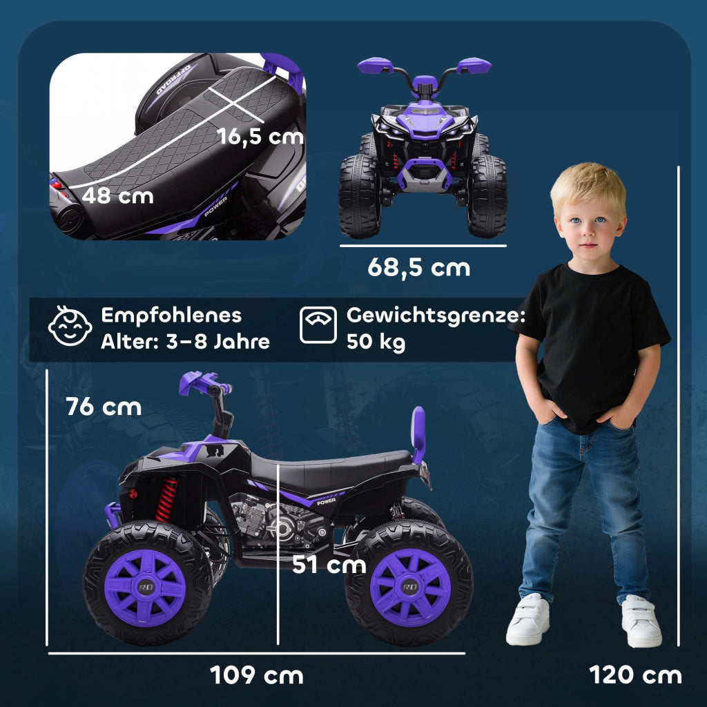 Quad Elettrico per Bambini ¨C zephmum ¨C Verde, 24V, 3-8 Anni