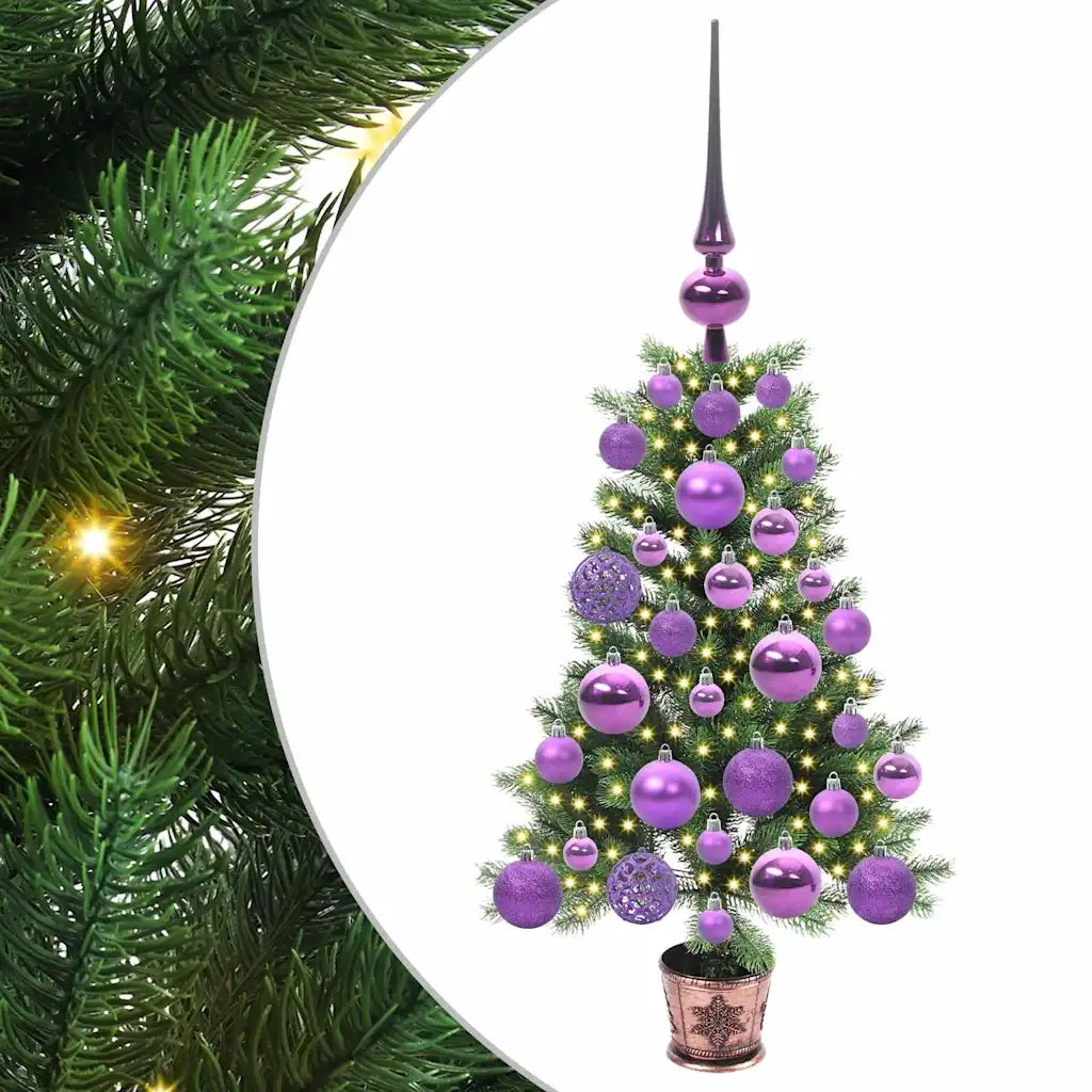 Albero di Natale con 150 LED con supporto Verde 65 cm PE 3396297