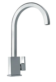 Miscelatore bocca Alta Lavello serie Verbania quadrato laterale Argo Rubinetterie Colore: Nero Opaco