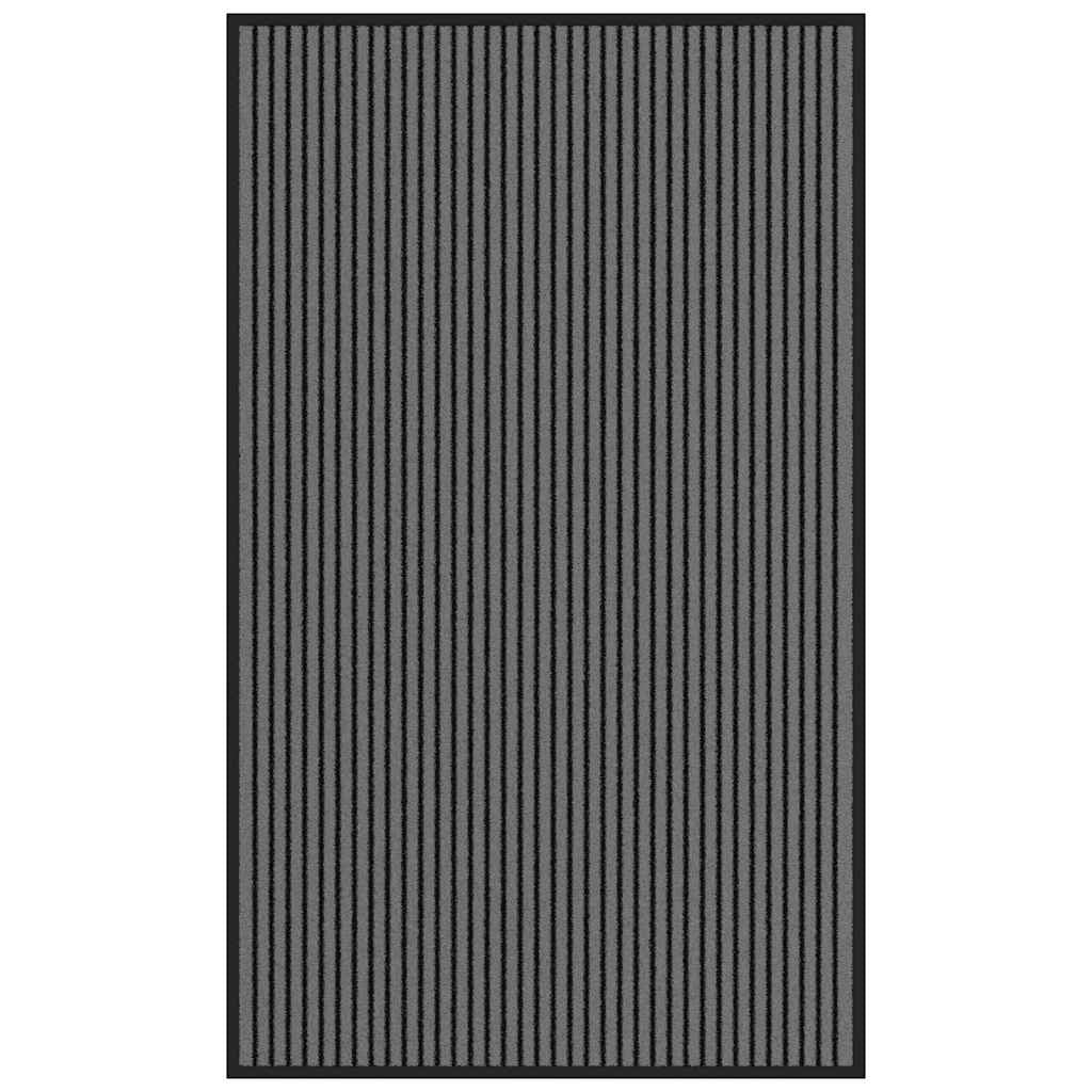 Zerbino a righe resistente per uso interno ed esterno 90 x 150 cm assorbente antiscivolo PP nero 02_0058142