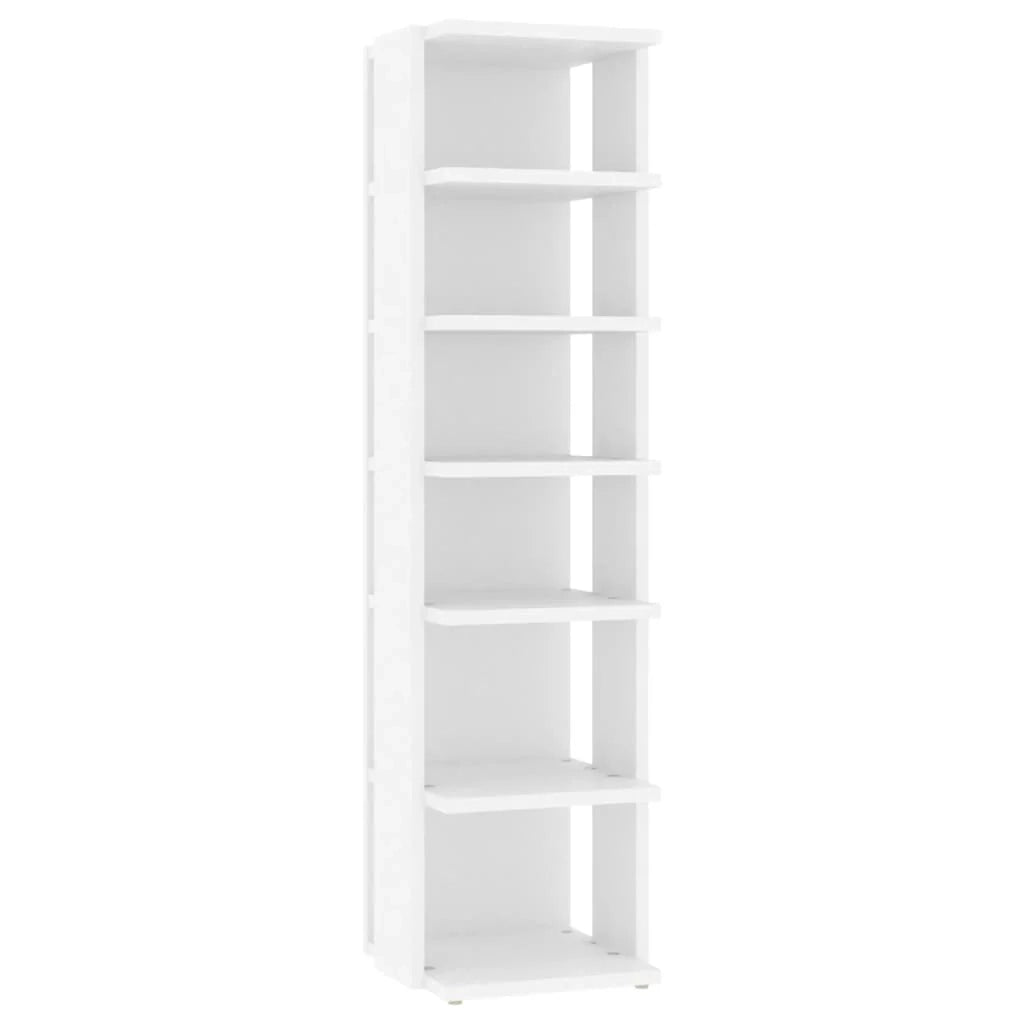 Scarpiere mobiletto portascarpe mobile per ingresso corridoio soggiorno set da 2 27,5 x 27 x 102 cm legno ingegnerizzato bianco 02_0022124
