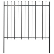 Recinzione da Giardino Woerden con Punta a Lancia in Acciaio 170x150 cm Nero 144927