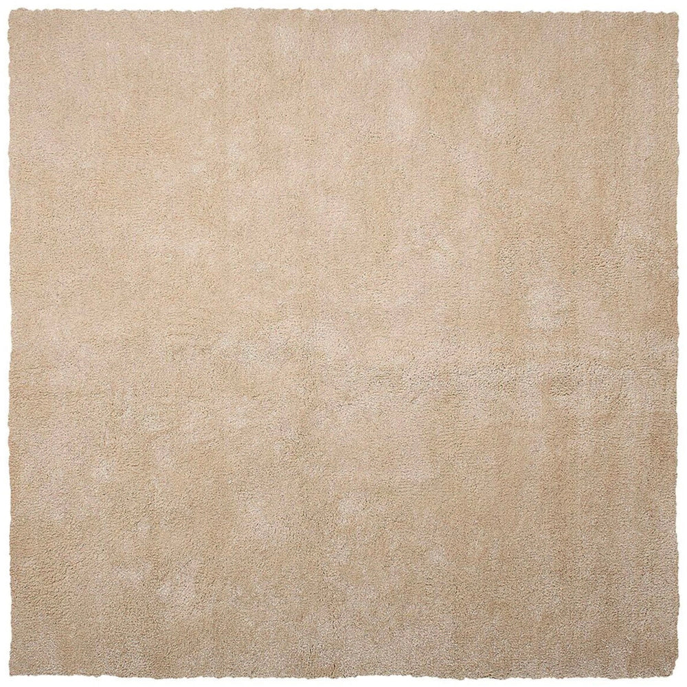 Tappeto Shaggy Beige 200 x 200 cm Moderno tappeto quadrato trapuntato a Pelo Lungo