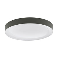 Plafoniera Contemporanea Laurito Acciaio Bianco Luce Led Integrato 24W