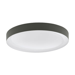 Plafoniera Contemporanea Laurito Acciaio Bianco Luce Led Integrato 24W