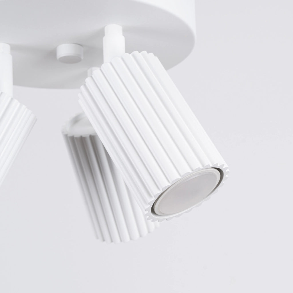 Plafoniera bianca rotonda Ø20 3 spot GU10 Gravio Pure Lume
