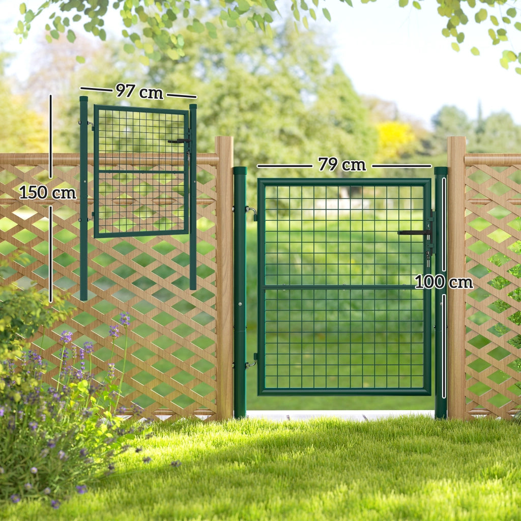 Cancelletto da Giardino in Acciaio ¨C zephmum ¨C Grigio 97x150 cm