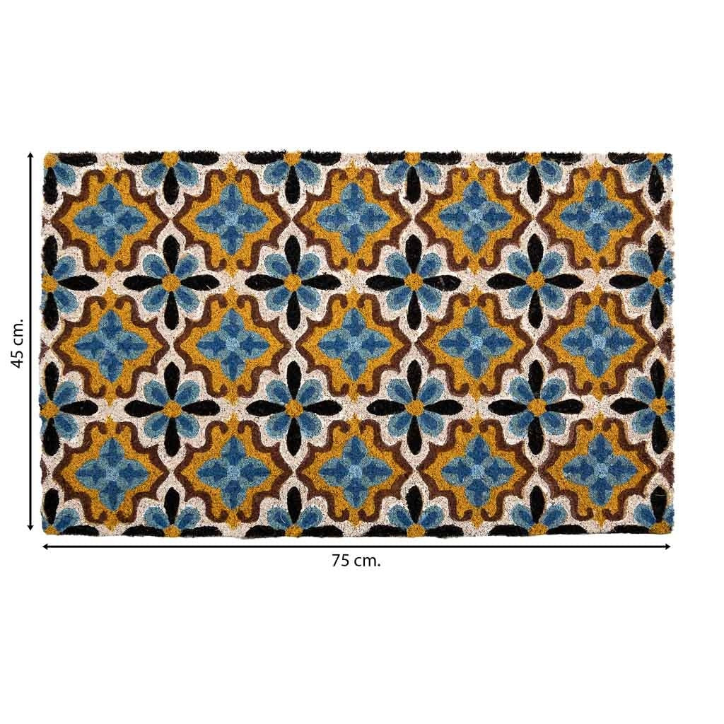 Zerbino in PVC stampato blu 45x75