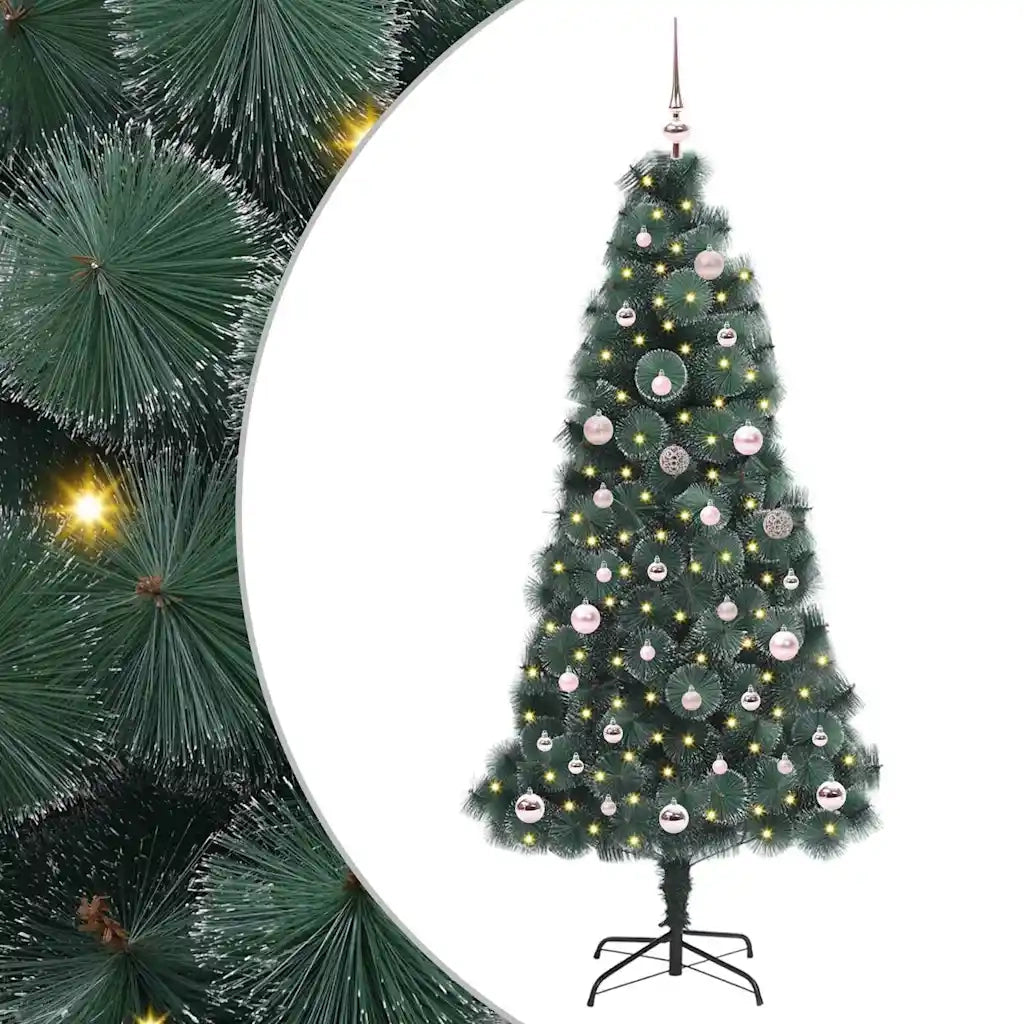 Albero di Natale | Decorazioni natalizie artificiale pre-lit con set di palline 150 cm