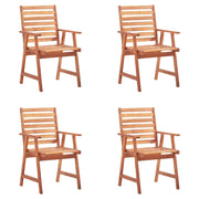 Sedie da Pranzo da Esterni con Cuscini 4 pz Massello di Acacia 3078334