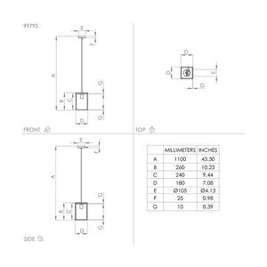 Lampadario Industrial Libertad 1 Luce Metallo Nero E Marrone