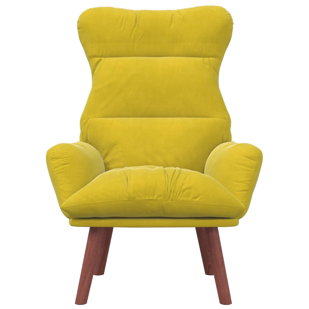 Poltrona Rilassante in Velluto Giallo