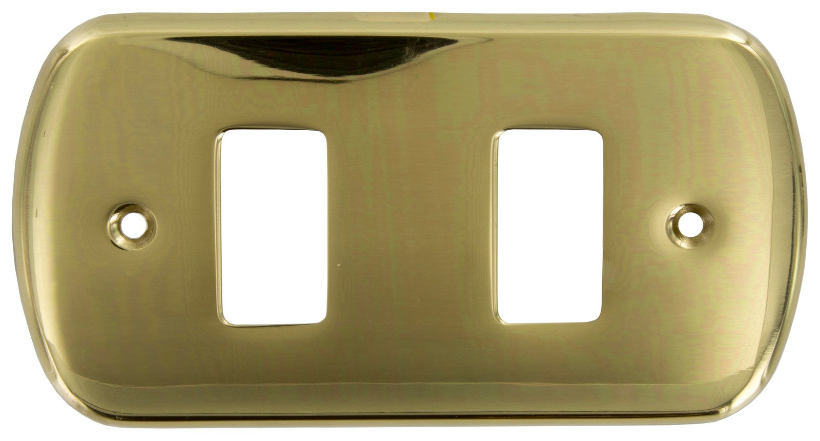 coprinterruttore mod."aurora"in ottone, posti 2 finitura oro lucido cod:ferx.9979