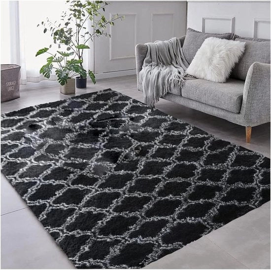 Tappeto di pavimento ad alta densità 120x200 cm lavabile antiscivolo grigio
