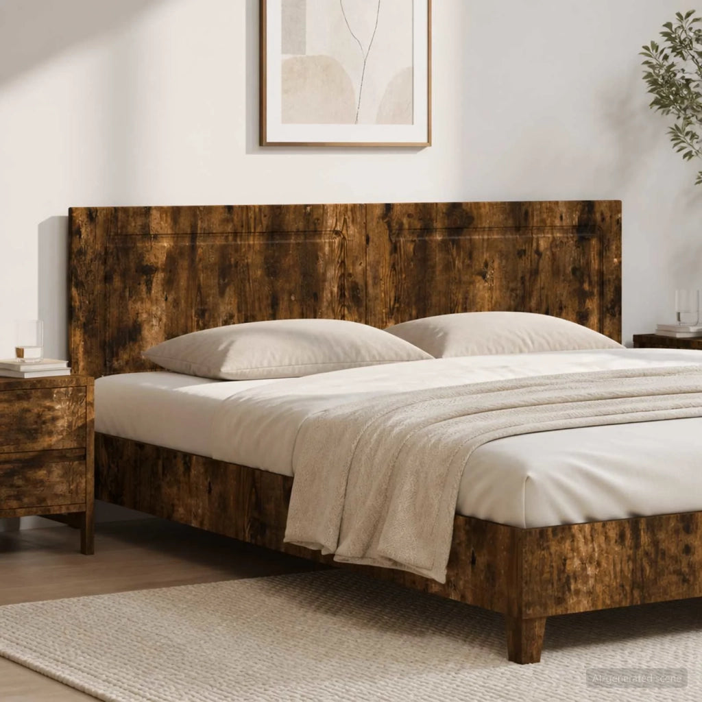 Testiera da Muro UTRECHT Rovere Fumo Legno ingegnerizzato 897820