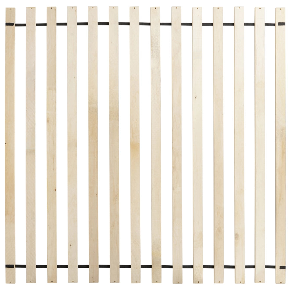 Letto a doghe in tessuto poliestere beige imbottito 160 x 200 cm Design classico tradizionale