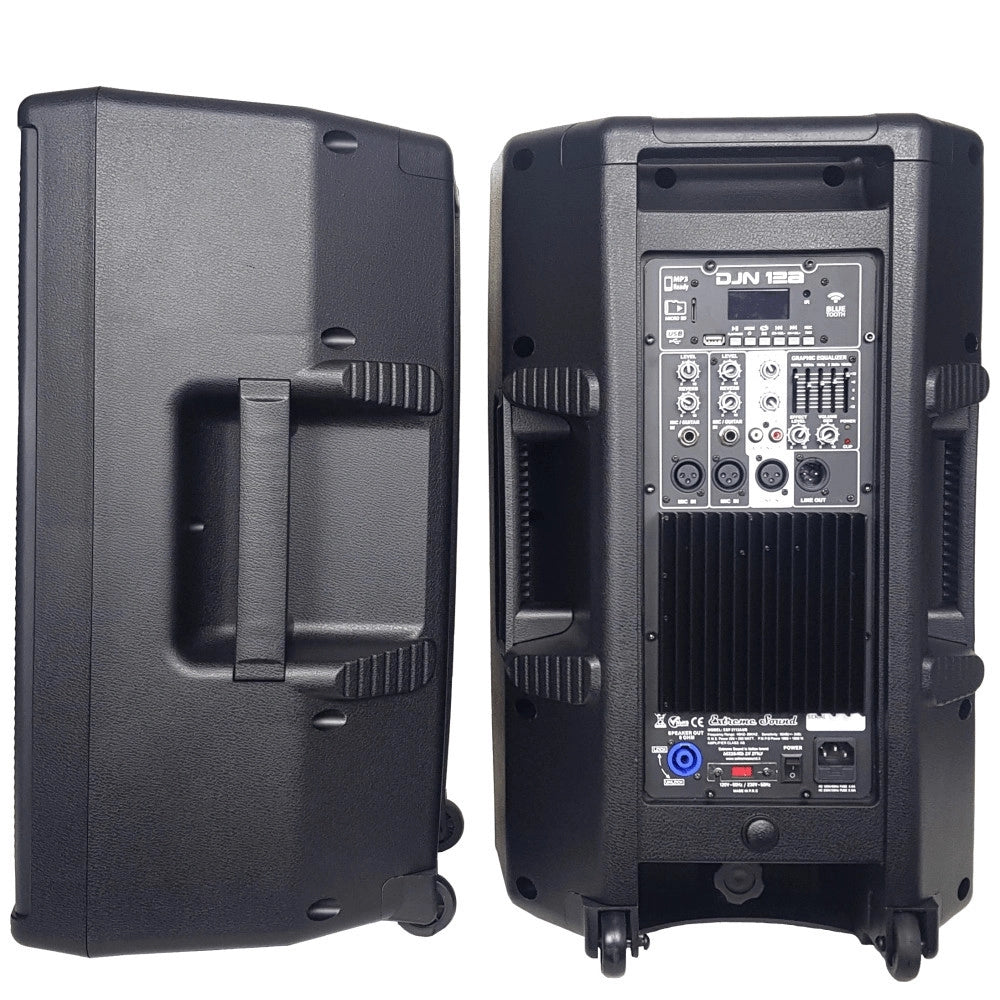 Trade Shop - Coppia Casse Audio Acustiche 3600 W Extreme Sound Woofer 12" Bluetooth Usb Djn-12 -