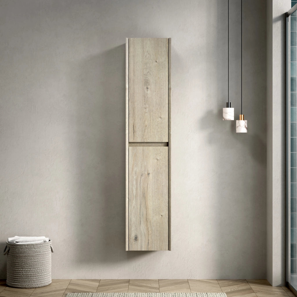 ARMADIO BAGNO a 2 ante in Plywood Off White