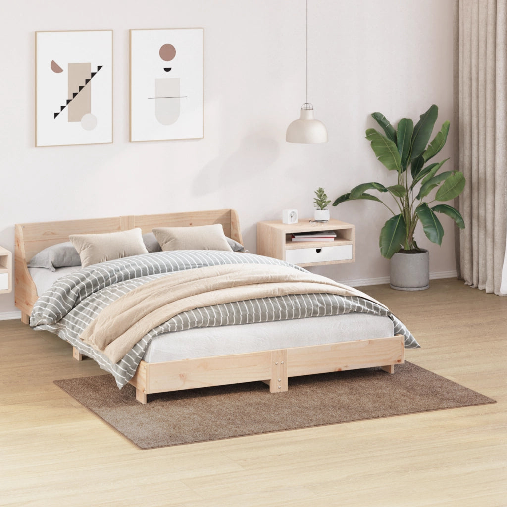 Tappeto Shaggy con retro in lattice Marrone 120x170 cm