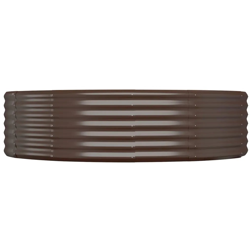 Letto Giardino Acciaio Zincato 214x140x36 cm Marrone 319025