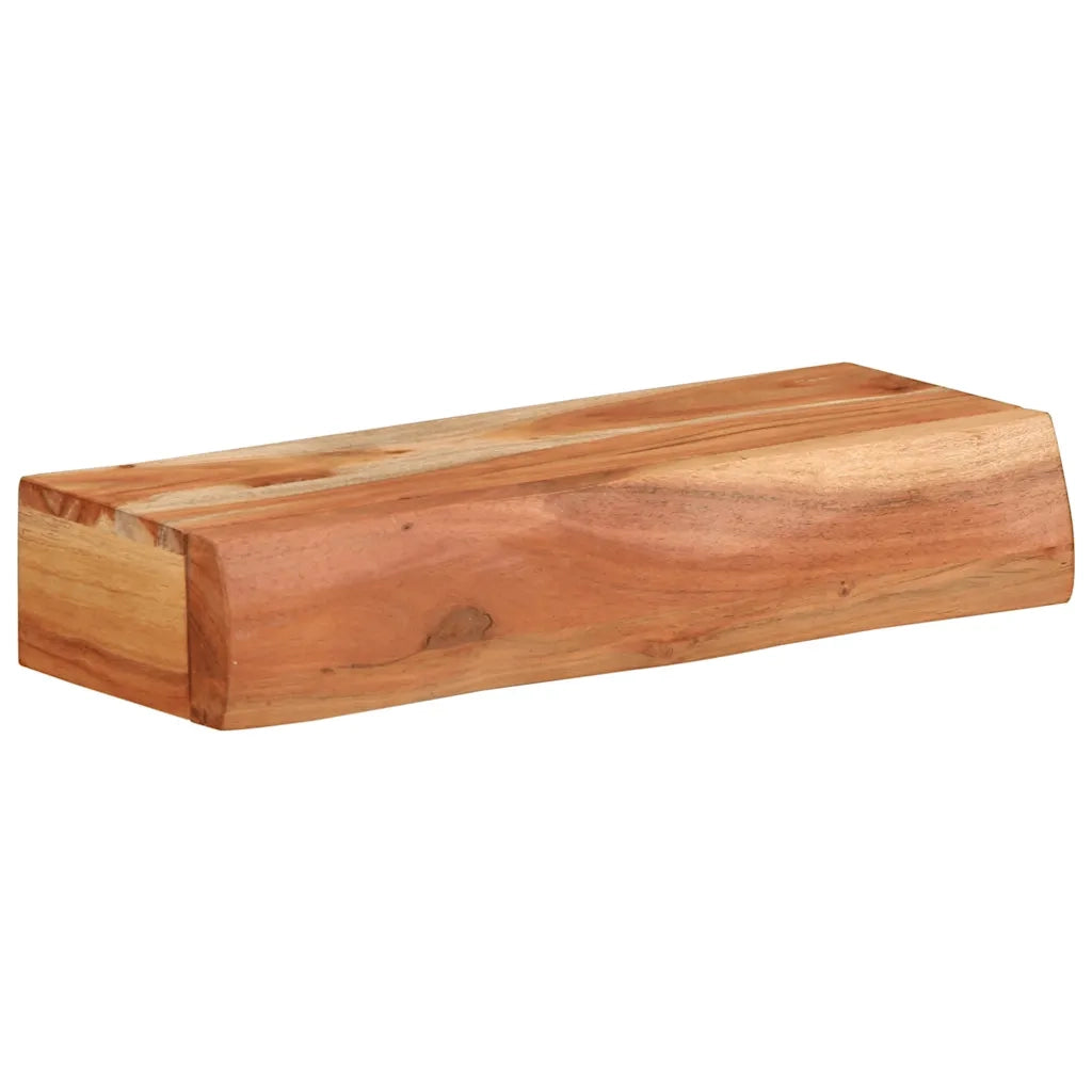 Mensole da Parete 2 pz 40x17x8 cm in Legno Massello di Acacia 373629