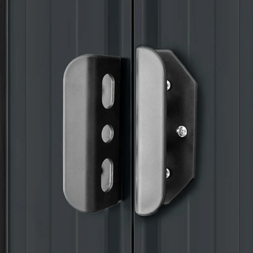 Capanno per Attrezzi Antracite in Acciaio 257x205x178 cm 47030