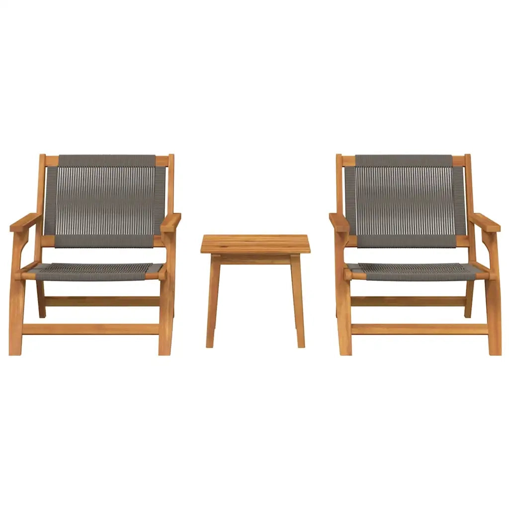 Sedie da Giardino con Tavolo 3 pcs Grigio 3214438