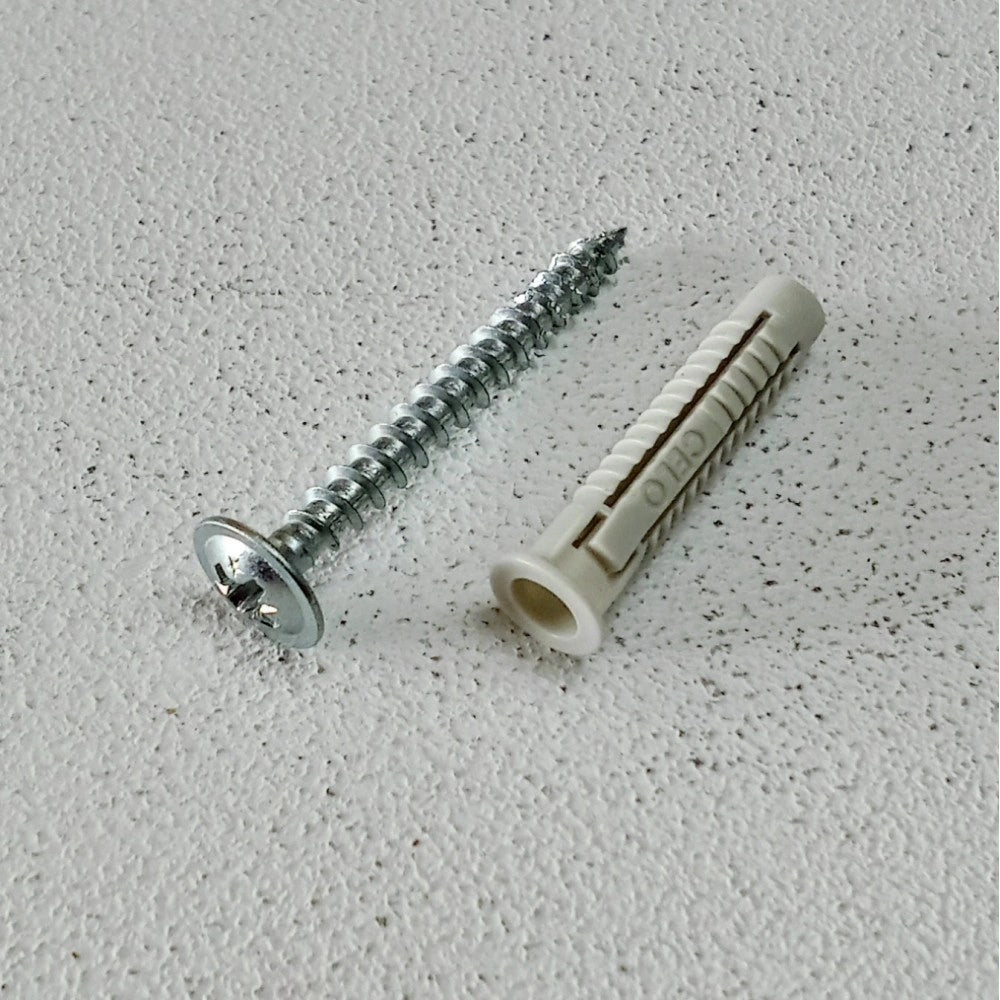 Unifix 6x30mm - 50pz tassello nylon fx con bordino e vite testa piana larga zincata