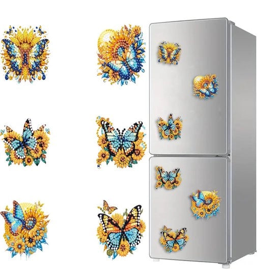 Diamanti per decorare la frigorifero con magneti - Progetto di DIY per bambini con diamanti come giocattolo