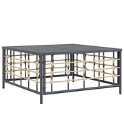 Tavolo da Giardino | Tavolino da esterno Antracite 70x70x34 cm in Polyrattan