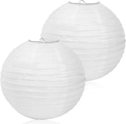 Lampenkap Premium - 2 pezzi Cappuccio Lampada a Sfera 30cm - Bianco - Lampioni di Carta per Giardino, Matrimoni e Decorazione di Festa