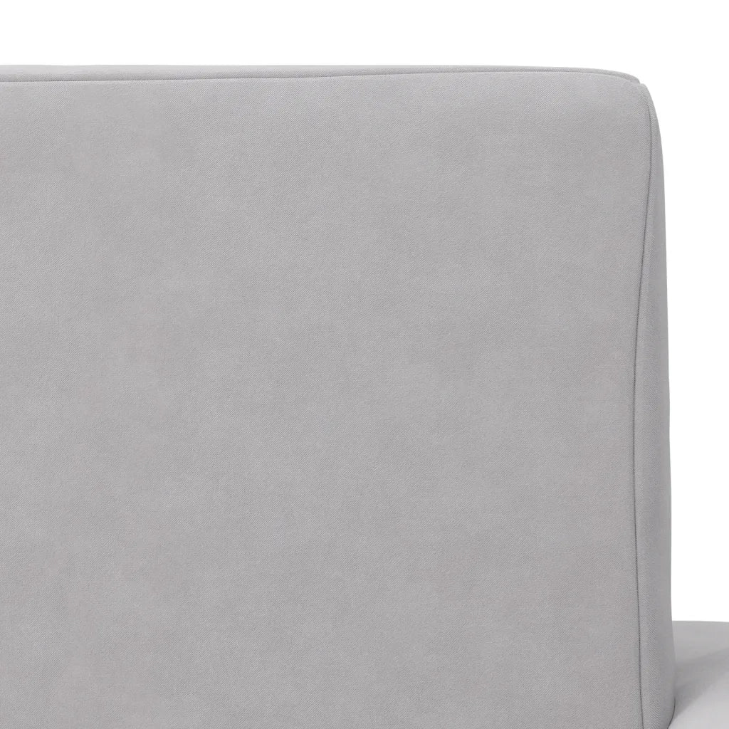 Divano Letto Bambini a 2 Posti-Sofa Letto-Daybed Grigio Chiaro in Morbido Peluche 207515