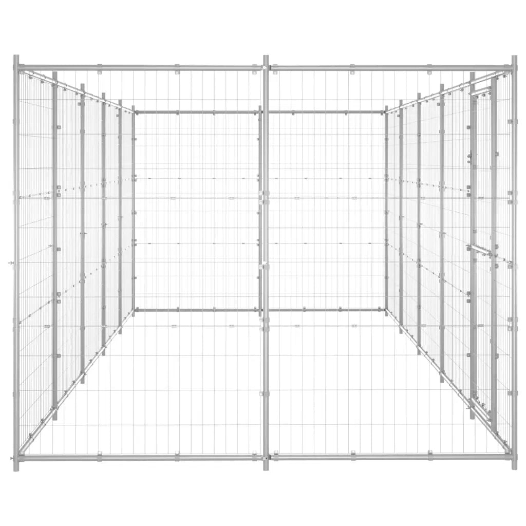 Gabbia per Cani da Esterno in Acciaio Zincato 12,1 mÂ² cod mxl 59982