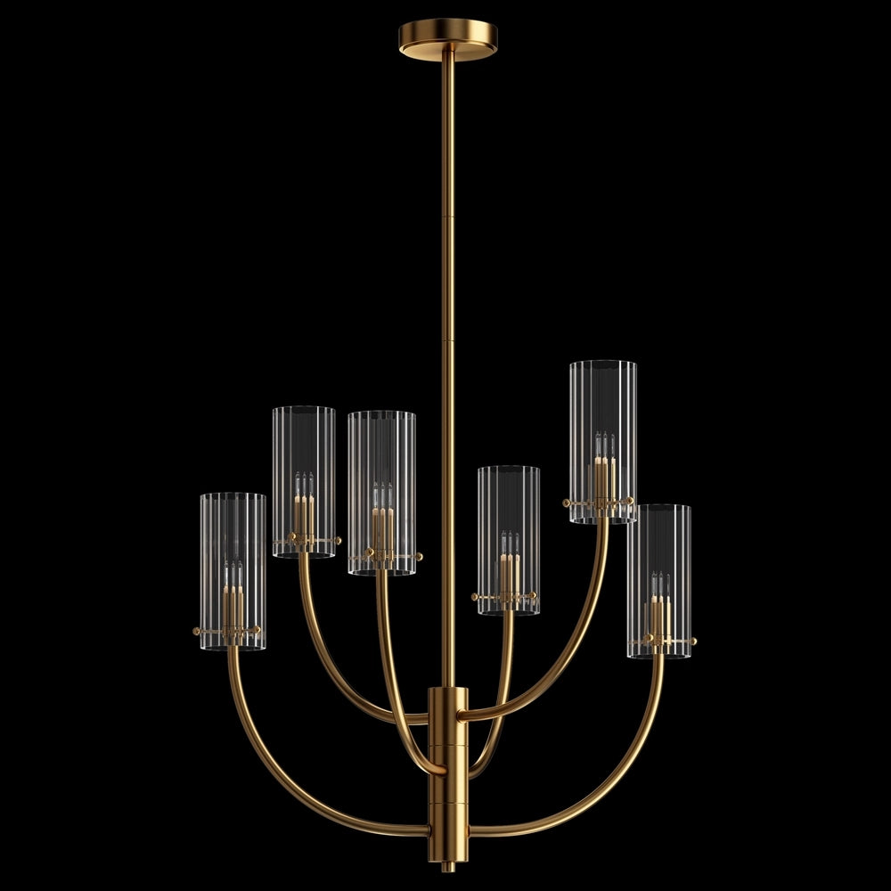Lampadario Maytoni Arco ottone cristallo 6xG9 Ø61cm glamour