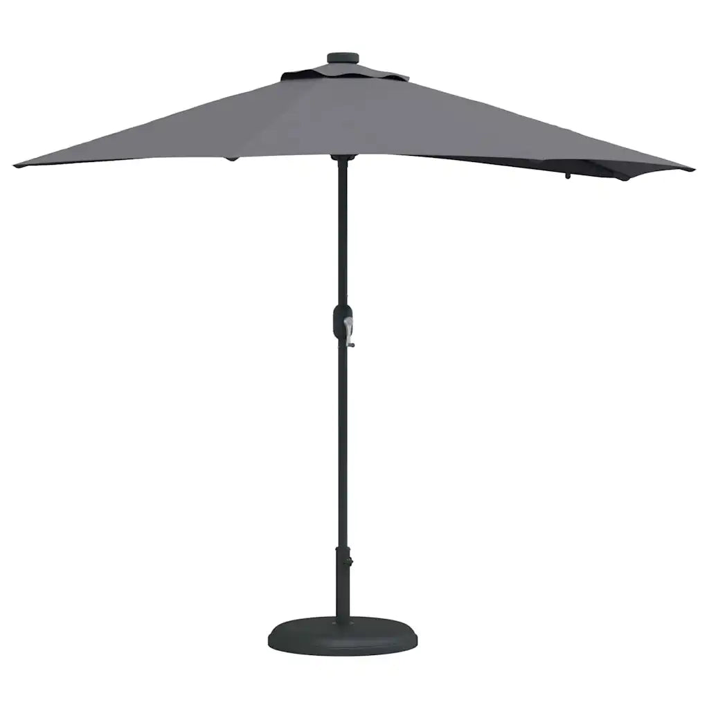 vidaXL Ombrello da giardino Antracite 294 x 150 x 223 cm Tessuto