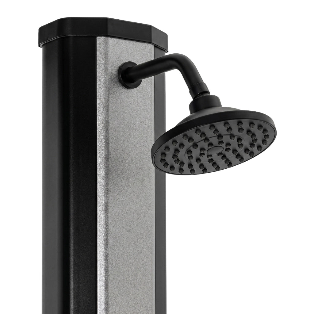 Doccia solare da giardino in PVC da 35L con pedana - Surya Silver & Dasar