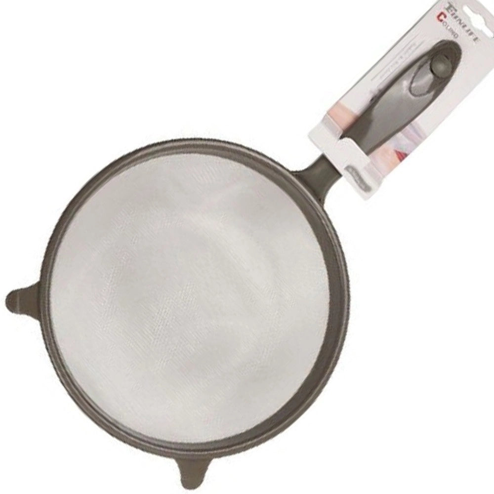 Trade Shop - Colino Setaccio Passino A Rete Con Manico In Plastica Diametro 20cm Cucina 50801 -