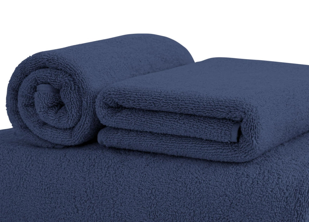 Asciugamani Salvietta Bagno In Morbida Spugna Modello Sophie Colore Blue Jeans - Ospite - Blue Jeans