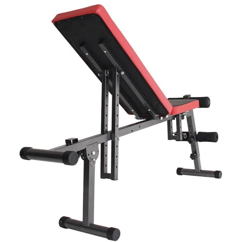 Trade Shop - Panca Regolabile Multifunzione Piana Inclinata Pesi Addominali Bodybuilding -
