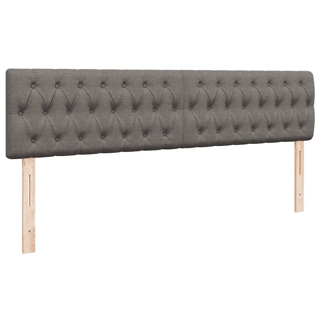 Struttura Letto Pouf con Materasso Tortora 160x200cm in Tessuto