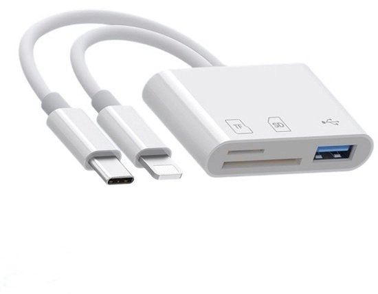 Lettori di schede SD 3 in 1 - scheda SD micro - da USB a USB C - 8 pin - compatibile con tutti i telefoni, tablet e laptop