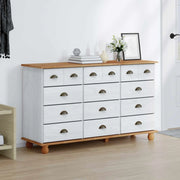 Cassettiera ASKIM Bianco 79 x 40 x 133,5 cm Pino massello 4105429
