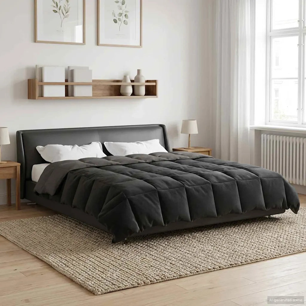 Piumone Completo Annuale Grigio chiaro 200 x 240 cm Microfibra