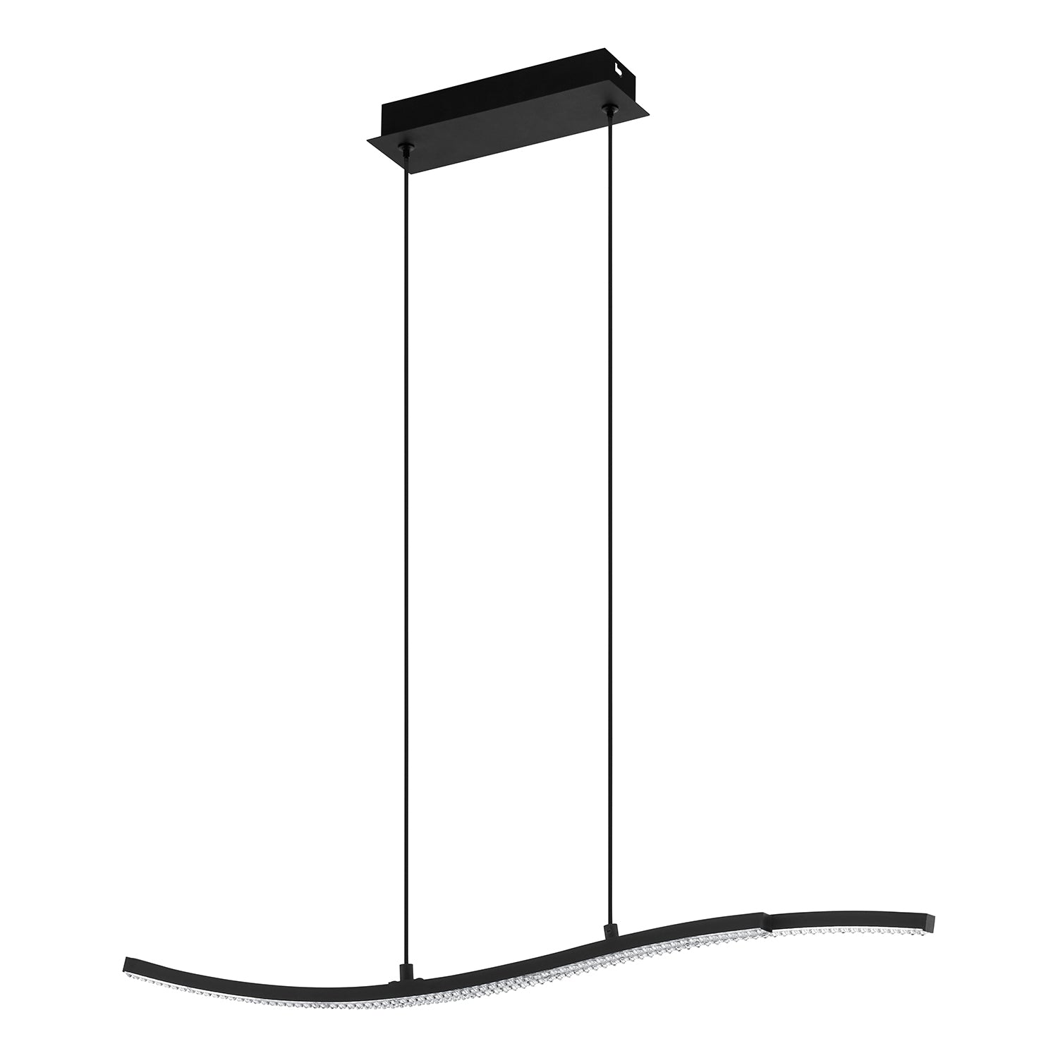 Lampadario A Sospensione Moderno Lejias Acciaio Nero 1 Luce Led 21,5W 2600Lm