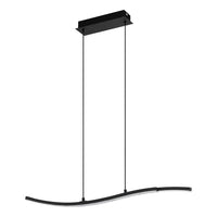 Lampadario A Sospensione Moderno Lejias Acciaio Nero 1 Luce Led 21,5W 2600Lm