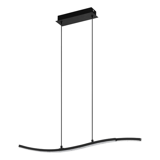 Lampadario A Sospensione Moderno Lejias Acciaio Nero 1 Luce Led 21,5W 2600Lm