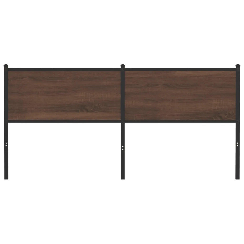 Testiera di Ricambio Rovere Marrone 160 cm in Legno Multistrato e Acciaio 4007800