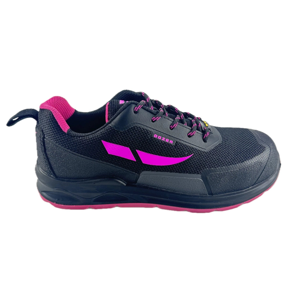 SCARPA ANTINFORTUNISTICA BASSA NERA/ROSA IN TPU E MAGLIA NORMA S1 MODELLO PINK JAGUAR - n°38  - DOZ
